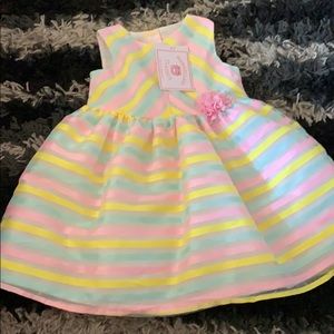 Toddlers 24months stripped dress up dress.